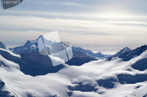 Image of Caucasus Mountains. View from Elbrus.