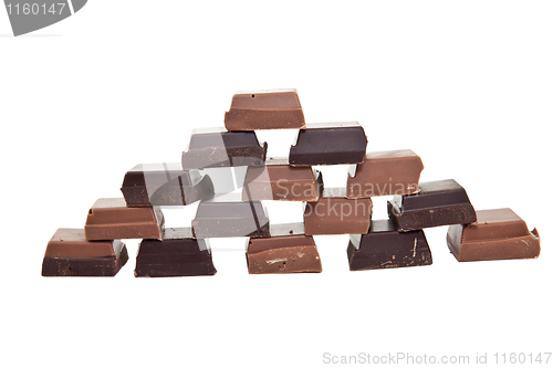 Image of Chocolate pyramide from the front