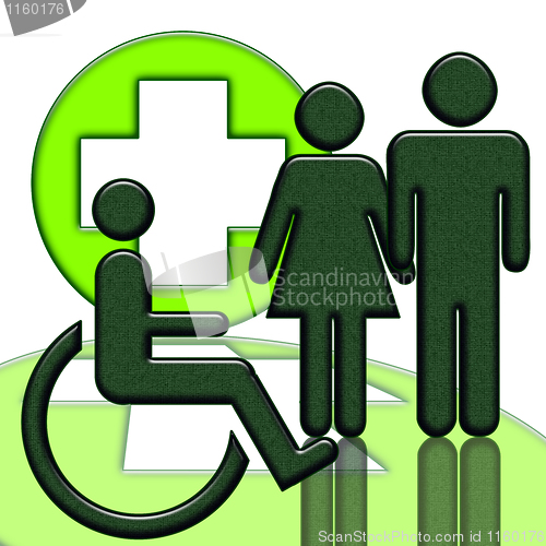Image of Handicapped person medical icon