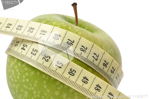 Image of Apple and measuring tape