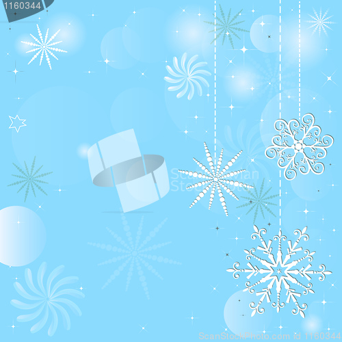 Image of Christmas blue frame