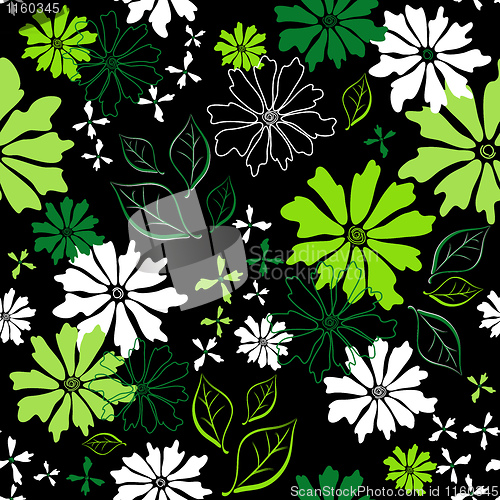 Image of Floral seamless dark pattern