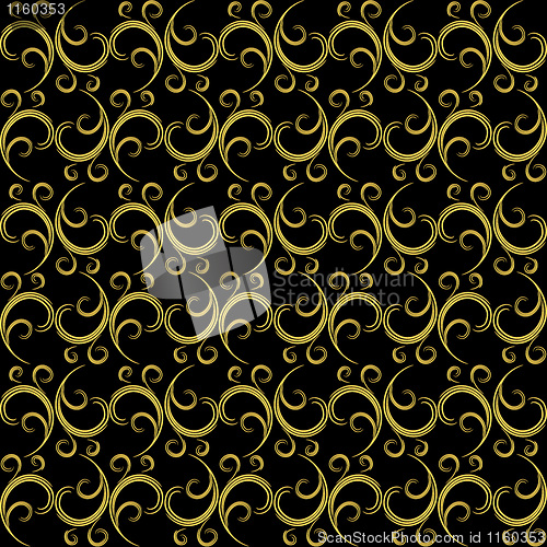 Image of Golden-black seamless pattern