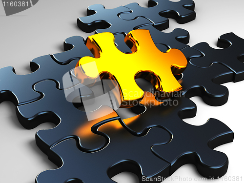 Image of golden jigsaw