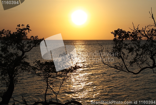 Image of Sunset in the Caribbean Sea