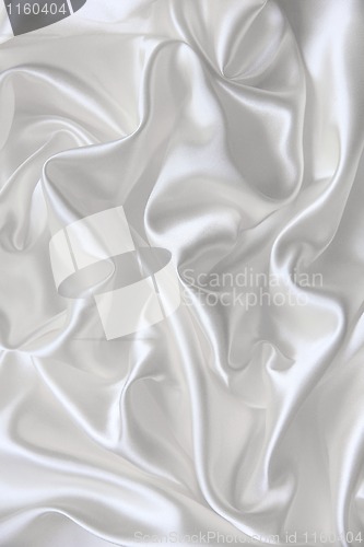Image of Smooth elegant white silk can use as wedding background 