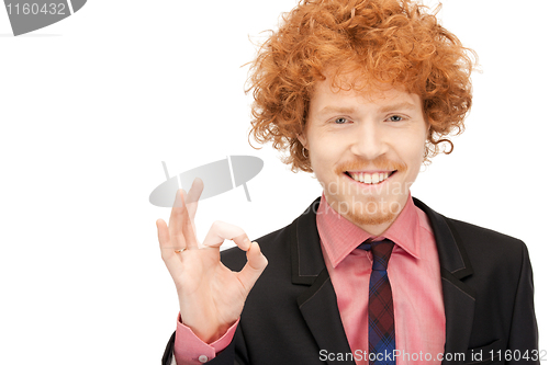 Image of handsome man showing ok sign