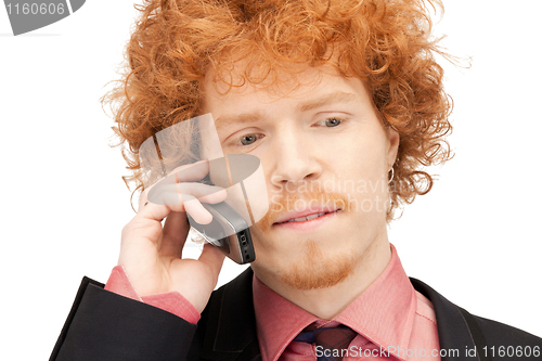 Image of handsome man with cell phone
