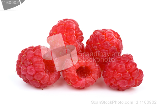 Image of Some ripe raspberries