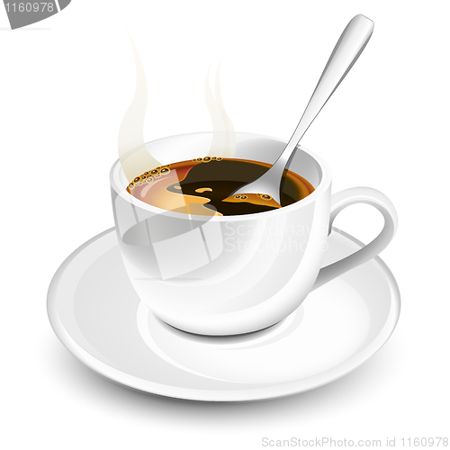 Image of Cup of hot coffee