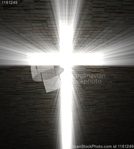 Image of Christian cross of light