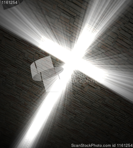 Image of Christian cross of light