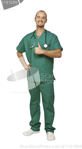 Image of positive young doctor
