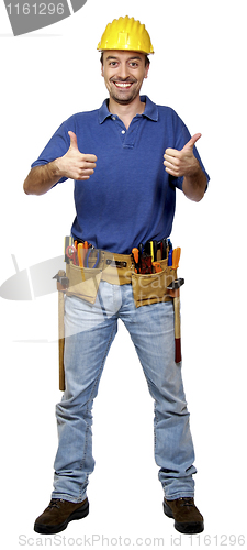 Image of positive handyman