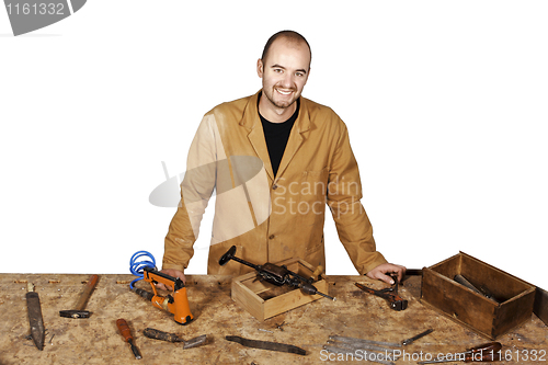 Image of confident craftsman at work