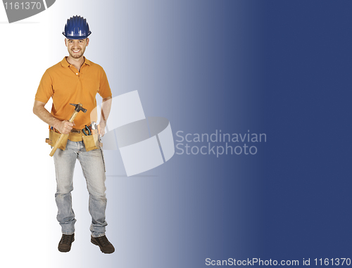 Image of handyman and tool