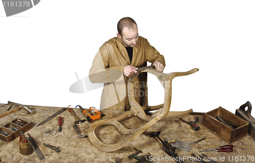 Image of manual worker on white