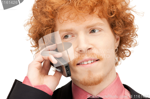 Image of handsome man with cell phone
