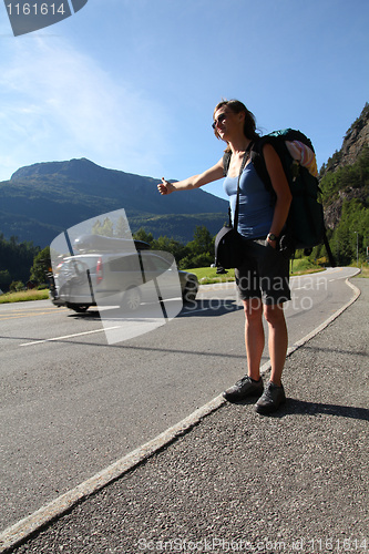 Image of Female hitchhiker