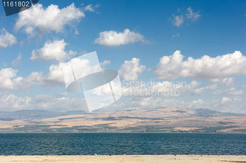 Image of Lake Kinneret at dawn 