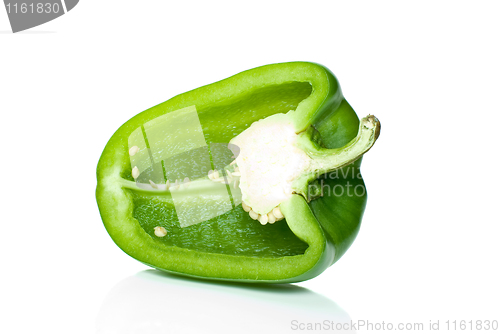 Image of Half of green sweet pepper