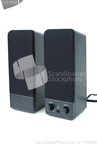 Image of Cheap black computer speakers 