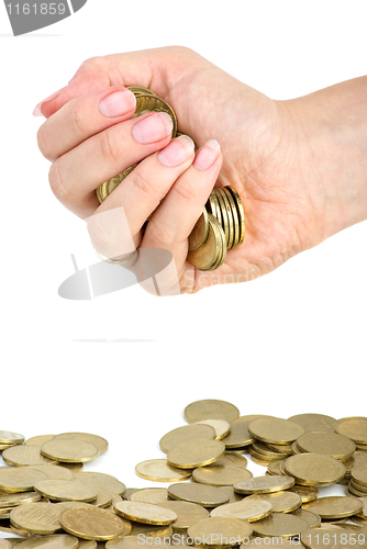 Image of Hand full of coins