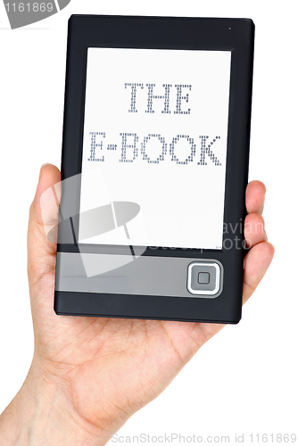 Image of Modern ebook reader in hand