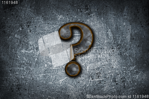 Image of rusty question mark