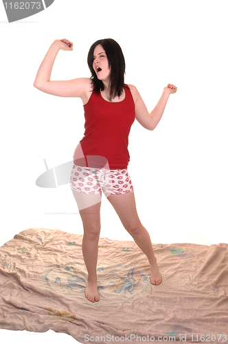 Image of Girl stretching.
