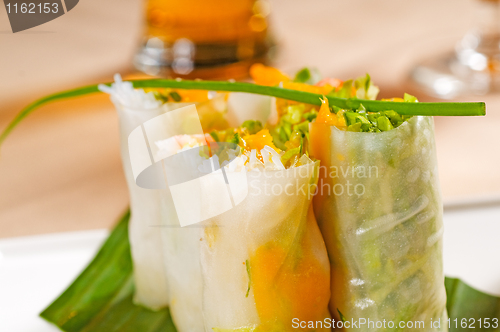 Image of vietnamese style summer rolls