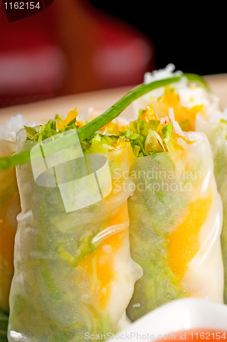Image of vietnamese style summer rolls