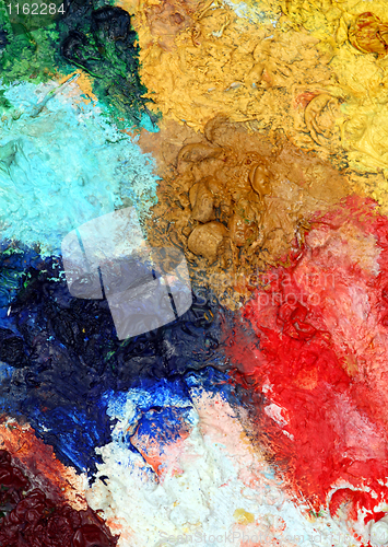 Image of palette of artist