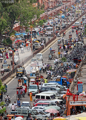 Image of traffic in indian street