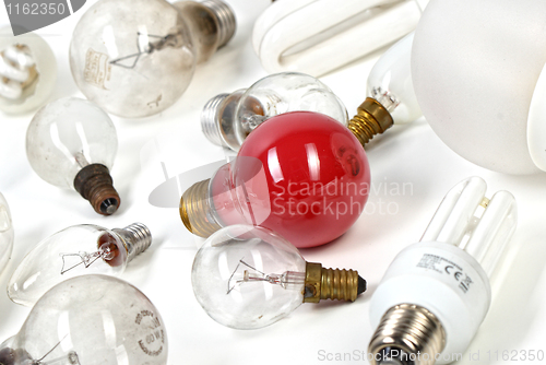 Image of light bulbs collection