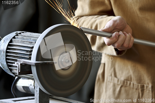 Image of manual worker sharp tool