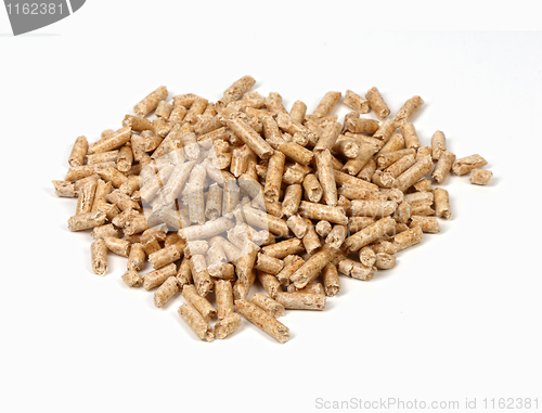 Image of wood pellet isolated on white