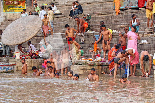 Image of indian people in varanasi