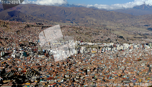 Image of la paz bolivia aerial view