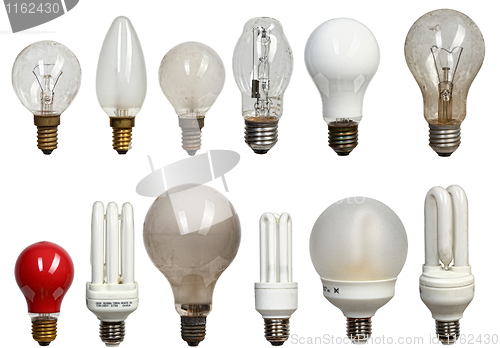 Image of old and modern bulbs