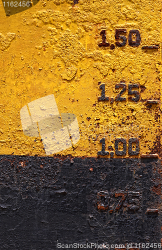 Image of rusty plate of boat