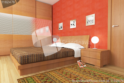 Image of modern wood  bedroom