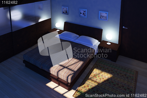 Image of bedroom night time