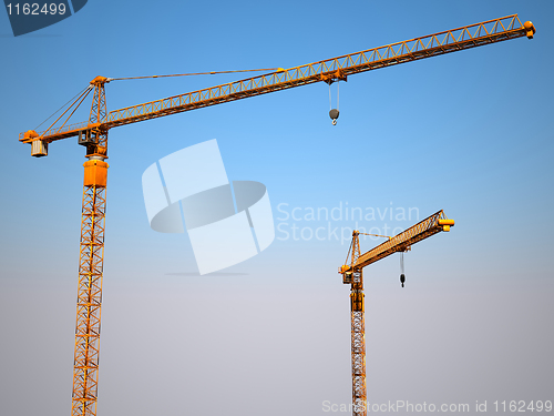 Image of crane background and blue sky