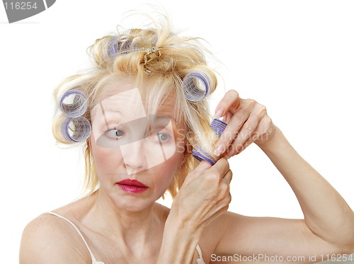 Image of Curlers Woman