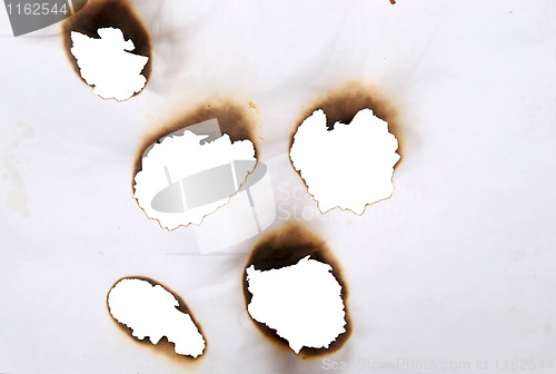 Image of burnt holes