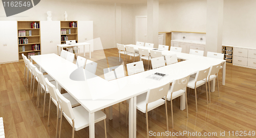 Image of school interior 3d