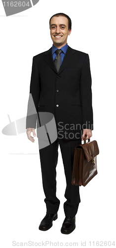 Image of standing confident businessman