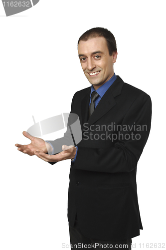 Image of businessman open hands