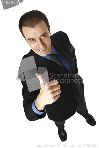 Image of businessman thumb up